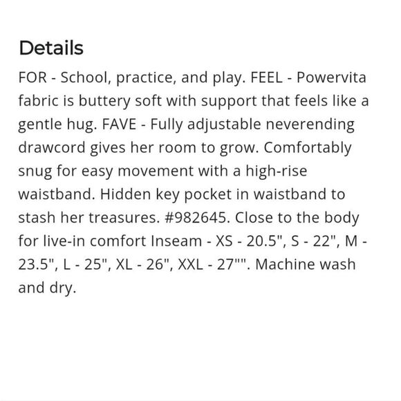 NWT Athleta Girl High Rise Powervita Chit Chat Tight! ❤️ - Picture 9 of 9